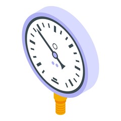 Gas manometer icon. Isometric of gas manometer vector icon for web design isolated on white background