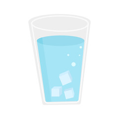 Glass of water isolate on white background.