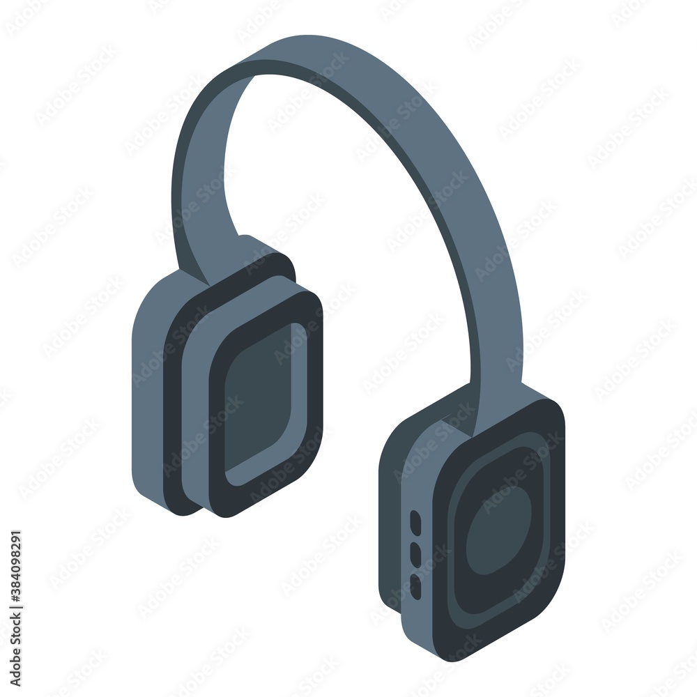 Poster bluetooth headset icon. isometric of bluetooth headset vector icon for web design isolated on white 