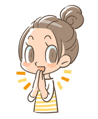 喜ぶ表情の女の子