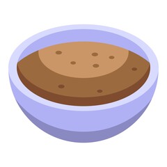 Cinnamon bowl icon. Isometric of cinnamon bowl vector icon for web design isolated on white background