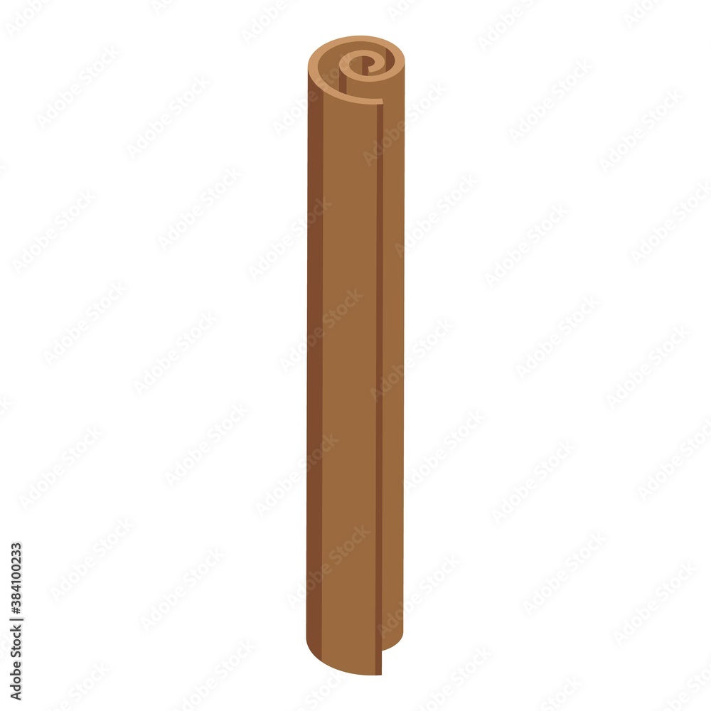 Poster cinnamon condiment icon. isometric of cinnamon condiment vector icon for web design isolated on whit