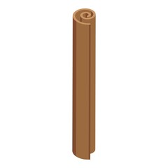 Cinnamon condiment icon. Isometric of cinnamon condiment vector icon for web design isolated on white background