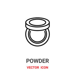 powder icon vector symbol. powder symbol icon vector for your design. Modern outline icon for your website and mobile app design.