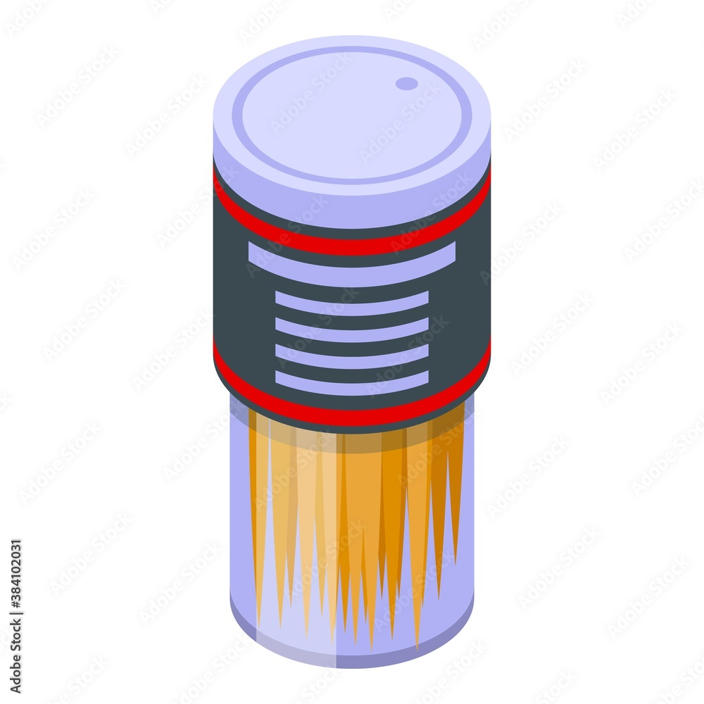 Aufkleber toothpick box icon. isometric of toothpick box vector icon for web design isolated on white backgrou