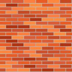 Fototapeta premium Realistic pattern. Seamless pattern, red brick wall. Colorful background. Red brick texture.