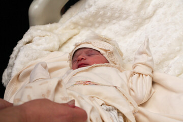 Fototapeta na wymiar Newborn baby at hospital