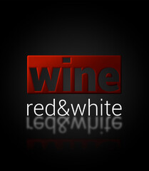 Fototapeta na wymiar Wine red & white con sfondo colorato