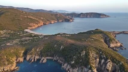 Korsika Drohne Meer Felsen Küste Plage Arone Strand Bucht