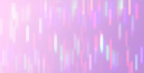 Christmas Festive background in vibrant pink and purple colors with vertical  motion blurred raining showfall neon lights.  Copy space. Vertical.