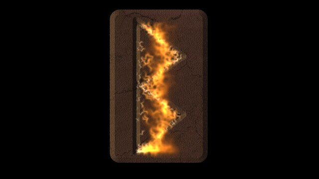 Berkano Runa With Alpha Channel Motion Graphics