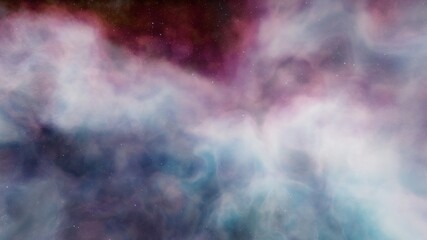 Nebula and galaxies in space. Abstract cosmos background. 3D render