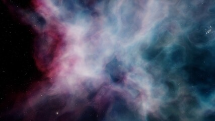 Obraz na płótnie Canvas Nebula and galaxies in space. Abstract cosmos background. 3D render
