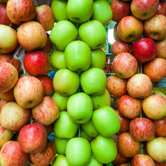 Seasonal delicious sweet apple  shop display