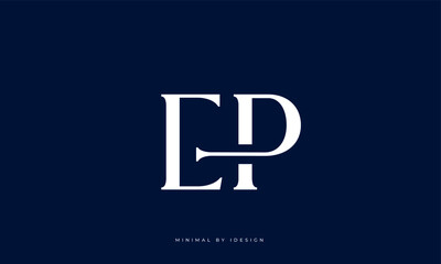 Alphabet letter icon logo EP