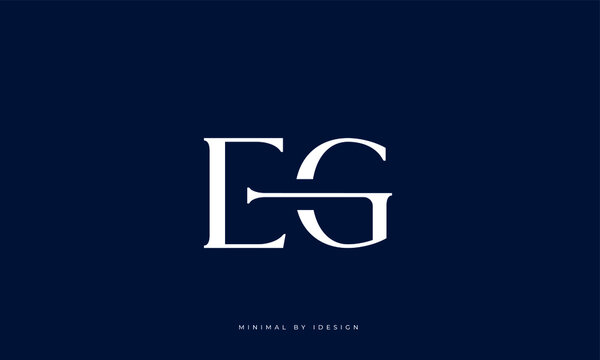 Alphabet letter icon logo EG