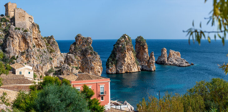 panorama of Scopello (Trapani, Italy) 