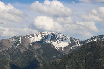 Snowcapped Wasatch Mountains in late spring, Salt Lake City, Utah