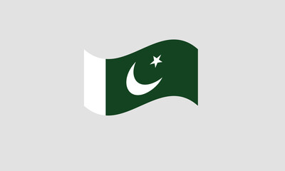 Pakistan flag waving vector illustration