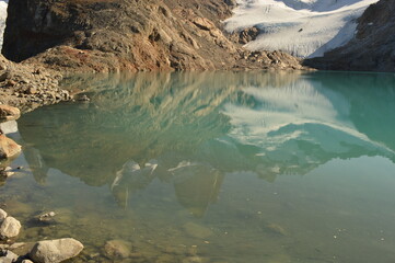 Hiking around the turquoise glacial lakes around El Chaltén, Laguna de Los Tres and Fitz Roy mountains in Patagonia, Argentina