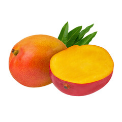 Ripe mango isolated on white background