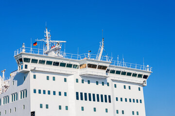 Ships bridge on a passenger ferry
