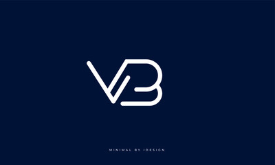 Alphabet letter icon logo VB