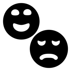 
Comedy and tragedy theater masks 
