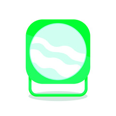 Green rounded fashion square table mirror icon
