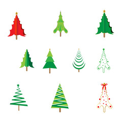 set Cypress icon. Simple illustration of cypress vector icon for web. Vector isolated or white background