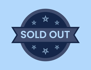 Sold Out Badge vector illustration, Sold Out Stamp