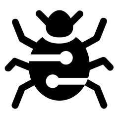 
A bug in a icon showing malware scanner 
