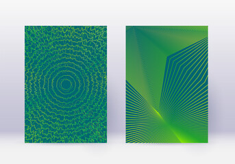 Cover design template set. Abstract lines modern b