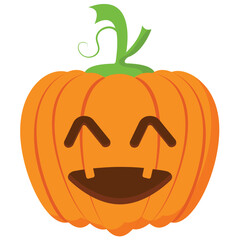 

A halloween character symbolizing unamused pumpkin 
