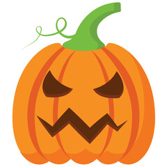 
A halloween character symbolizing unamused pumpkin 
