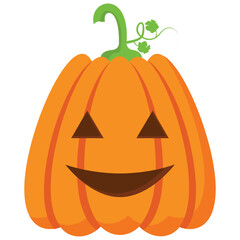 
A halloween character symbolizing unamused pumpkin 
