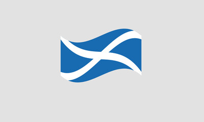 Obraz premium Scotland flag waving vector illustration