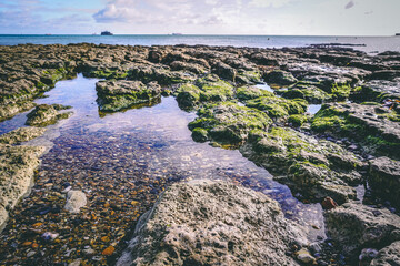 water filled rock pool