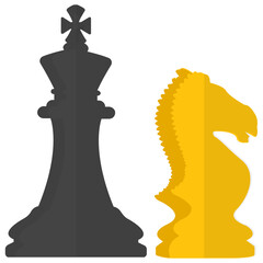 
Chess pieces in a icon, board game 
