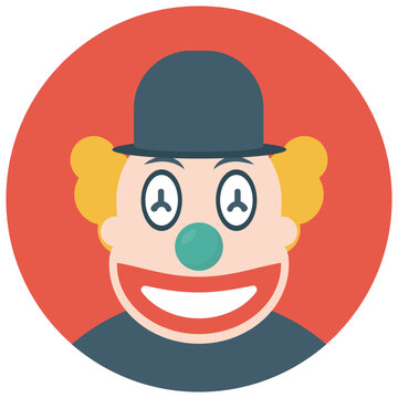 
A white face joker known as auguste clown 
