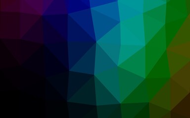 Dark Multicolor, Rainbow vector abstract mosaic background.
