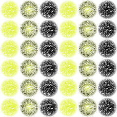 Leaves yellow pattern hand drawn nature seamless background 