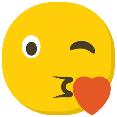 
An emoji winking an eye
