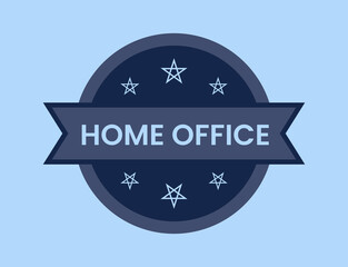 Home Office Badge vector illustration, Home Office Stamp