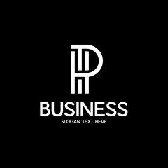 PH abstract letter mark, PH letter designs for logo and icons