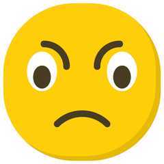 Fototapeta premium Emoticon designed to present angry face expressions 