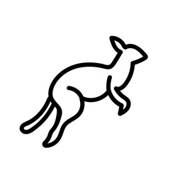 hand drawn kangaroo. the symbol of Australia is isolated on a white background. Simple kid's drawing