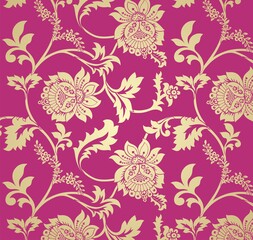 wedding card design, paisley floral pattern , India	