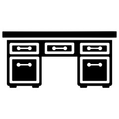 Flat table having cabinets characterizing computer table 