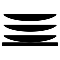 
An organized kitchenware set depicting plate set 
